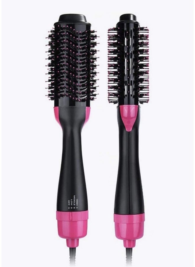 APTODEN Hot Air Brush For Hair Hair Dryer For Woman Hair Straightening Brush Curler Professional 4 In 1 Volumizer Blow Drying for All Hairstyle Curling & Styling 1200 Watt | Gifts for Woman Smooth, Frizz-Free Shine with Advanced Ionic Technology Pink - Image 2