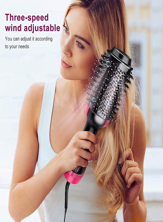 APTODEN Hot Air Brush For Hair Hair Dryer For Woman Hair Straightening Brush Curler Professional 4 In 1 Volumizer Blow Drying for All Hairstyle Curling & Styling 1200 Watt | Gifts for Woman Smooth, Frizz-Free Shine with Advanced Ionic Technology Pink - Image 4