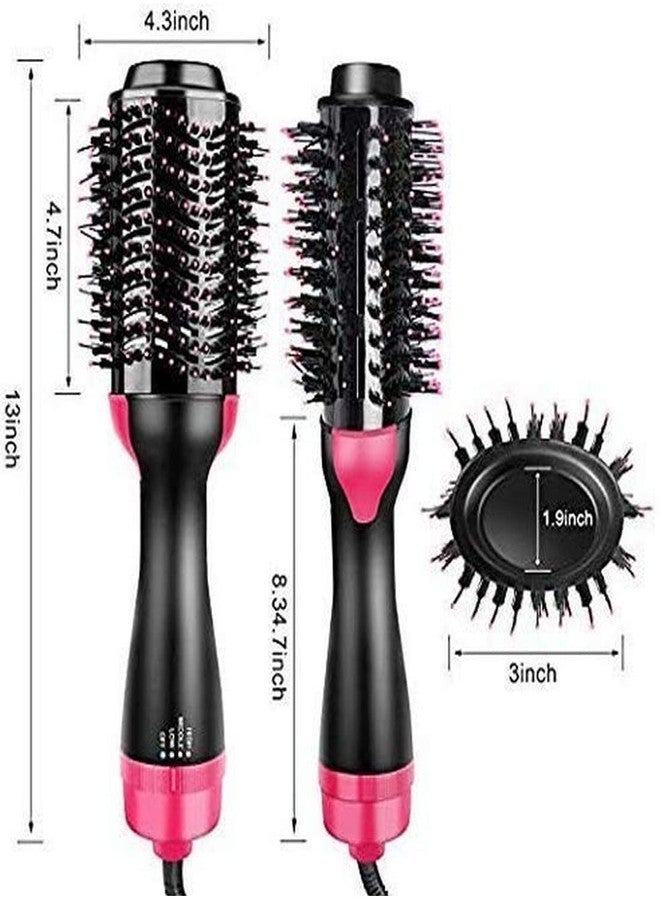 APTODEN Hot Air Brush For Hair Hair Dryer For Woman Hair Straightening Brush Curler Professional 4 In 1 Volumizer Blow Drying for All Hairstyle Curling & Styling 1200 Watt | Gifts for Woman Smooth, Frizz-Free Shine with Advanced Ionic Technology Pink - Image 3