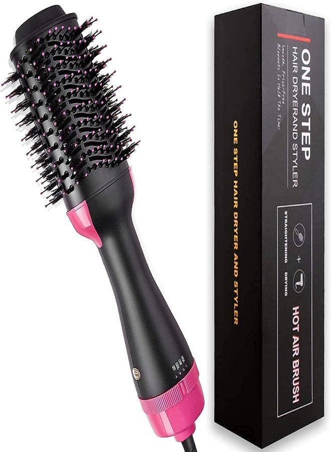 APTODEN Hot Air Brush For Hair Hair Dryer For Woman Hair Straightening Brush Curler Professional 4 In 1 Volumizer Blow Drying for All Hairstyle Curling & Styling 1200 Watt | Gifts for Woman Smooth, Frizz-Free Shine with Advanced Ionic Technology Pink - Image 5