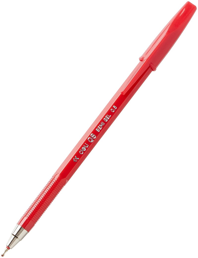 Deli writing instrument ballpoint pen q8-rd red