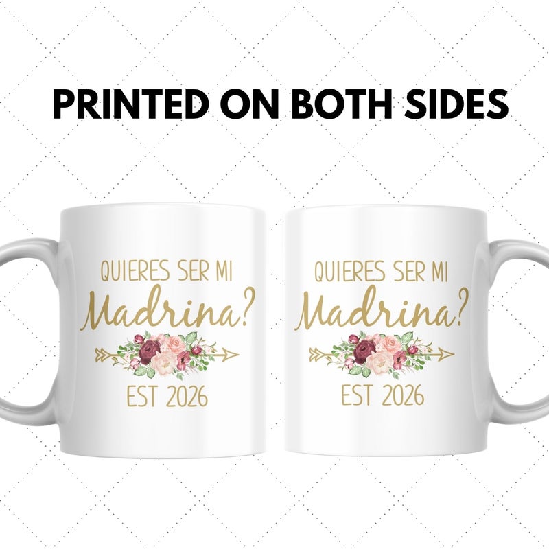 Dokazu Madrina Gifts In Spanish Taza Para Madrina Quieres Ser Mis Padrinos 2026 De Bautizo Godmother Proposal Quieres Ser Mi Madrina Godparent Coffee Mug Padrinos De Bautizo Propuesta Taza De CafÃ© 11oz - Image 4