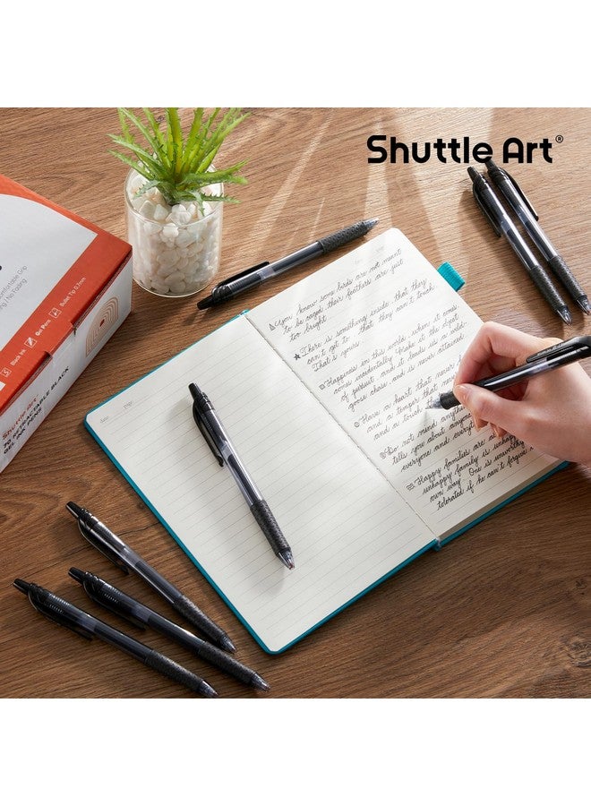 شاتل أرت أقلام جل سوداء، عبوة من 70 قلم حبر جل قابل للسحب متوسط الرأس، كتابة سلسة مع قبضة مريحة للمكتب والمدرسة والعمل المنزلي - Image 5