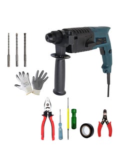Hillgrove Hillgrove HGCM1003M4 20mm 750W Hammer Impact Drill Machine ForwardReverse Rotaion with 5Pcs Hand Tool KitGloves3Pcs SDS Plus Drill Bit Set For Making Holes in MetalWoodConcrete  - Image 1