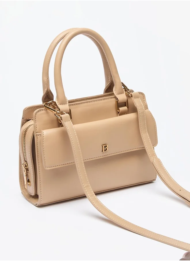 Flora Bella By Shoexpress Women Textured Tote Bag with Detachable Strap and Zip Closure