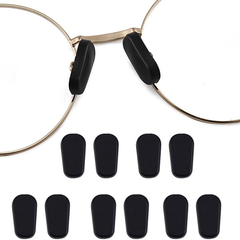 BEHLINE Nose Pads Covers,5 Pairs BEHLINE Slip-on Eyeglasses Nose Pads Covers,Soft Silicone Eye Glasses Nose Piece,Anti-Slip Nose Cushion Piece Nose Bridge Pads(Black) - Image 5