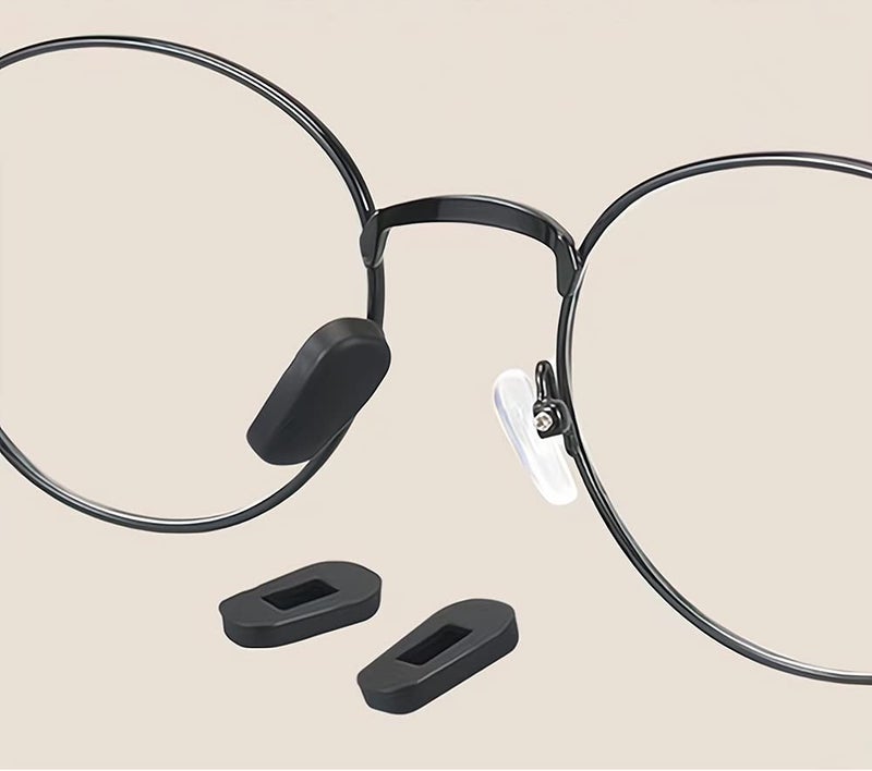 BEHLINE Nose Pads Covers,5 Pairs BEHLINE Slip-on Eyeglasses Nose Pads Covers,Soft Silicone Eye Glasses Nose Piece,Anti-Slip Nose Cushion Piece Nose Bridge Pads(Black) - Image 3