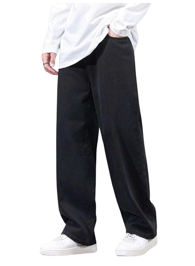 greciilooks بنطال جينز واسع (Baggy) للرجال من GRECIILOOKS – دنيم عملي شديد التحمل | بنطال عمل بخصر مرتفع وقصة مريحة، مزود بجيوب - Image 1