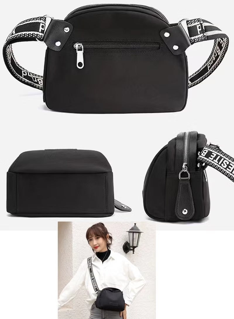 JOGAMS Crossbody Bags for Women Fashion Shoulder Bags with Adjustable Shoulder Strap Women Lightweight Resistant Purse with Zipper Pocket Black - Image 3