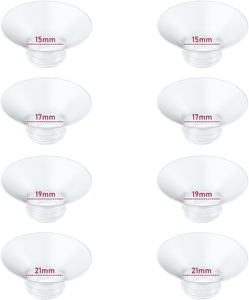 IVARONAL Flange Insert 15171921mm 8pcs Compatible with Momcozy M5M9M6S12 ProV1 ProV2 Profor SpectraMedelaMomMedeufyLansinohElvie Breast Pump Fit for 24mm FlangeShield of Most Pumps - Image 1