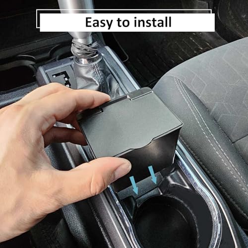JKCOVER Center Console Coin Box Organizer Compatible with 2016-2020 2021 2022 2023 Toyota Tacoma Accessories Armrest Insert ABS Plastic Coin Holder Secondary Storage Box - Image 4