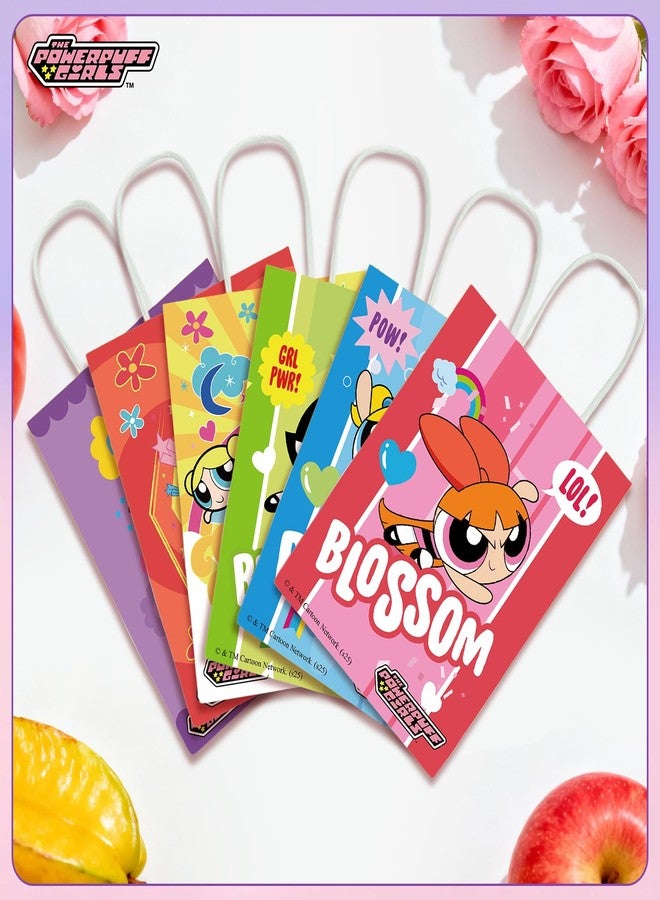 CoCube+ The Powerpuff Girls Gift Bags with Handles – 6 Pack Colorful Paper Bags, 6.3" x 3.2" x 8.6", Assorted Designs for Party Favor, Birthday, Baby Shower, Goodie Bag, Christmas Gift Bag for Kids - Image 5