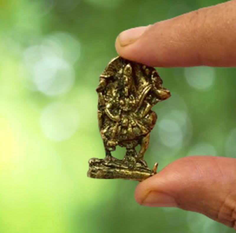Purpledip Rare Miniature Statue Hindu Goddess Mahakali Unique Collectible Gift 11165 - Image 1