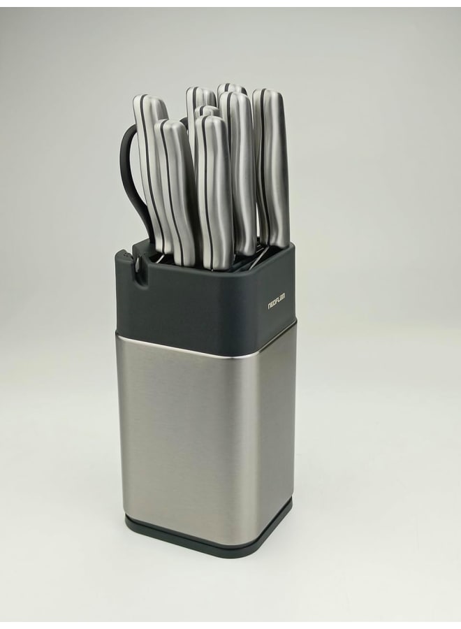 Neoflam Knife Set – 10 Pieces – High Carbon Stainless Steel silver - Image 2
