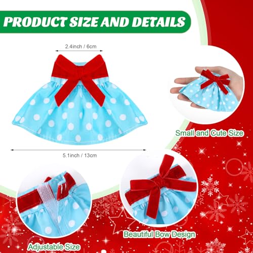 Hercicy 9 Pcs Christmas Doll Skirt Christmas Clothes Accessories Dance Skirts Dress for Doll Xmas Holiday Decorations for Outfit Accessory Decor Gift Simple - Image 5