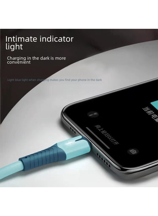 Liquid Soft Silicone Tape Light Data Cable Suitable For Android Type-c Xiaomi Other Usb Fast Charging Cables-Color:Android Interface-1 M-Model:Cherry Blossom Powder - Image 3
