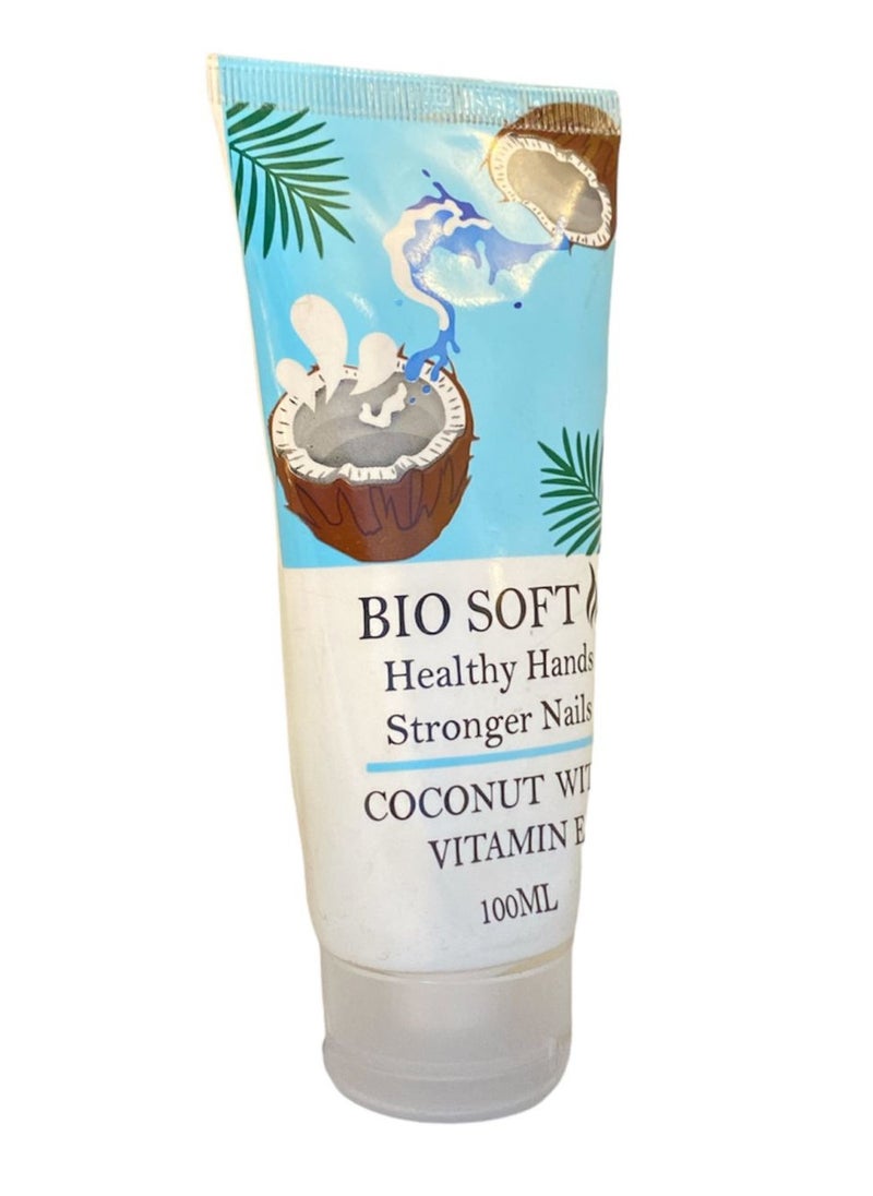 Bio Soft - Bio Soft Coconut & Vitamin E Moisturizing Hand Cream, 100 ml - Image 1
