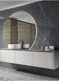 DANUBE HOME Milano Dahlia Vanity With Led Light Touch Control Ceramic Basin With Mirror Vanity Set With Dressing Table And Cabinets For Bedroom 1792*494*400 (4Cnts/Set)  - Image 1