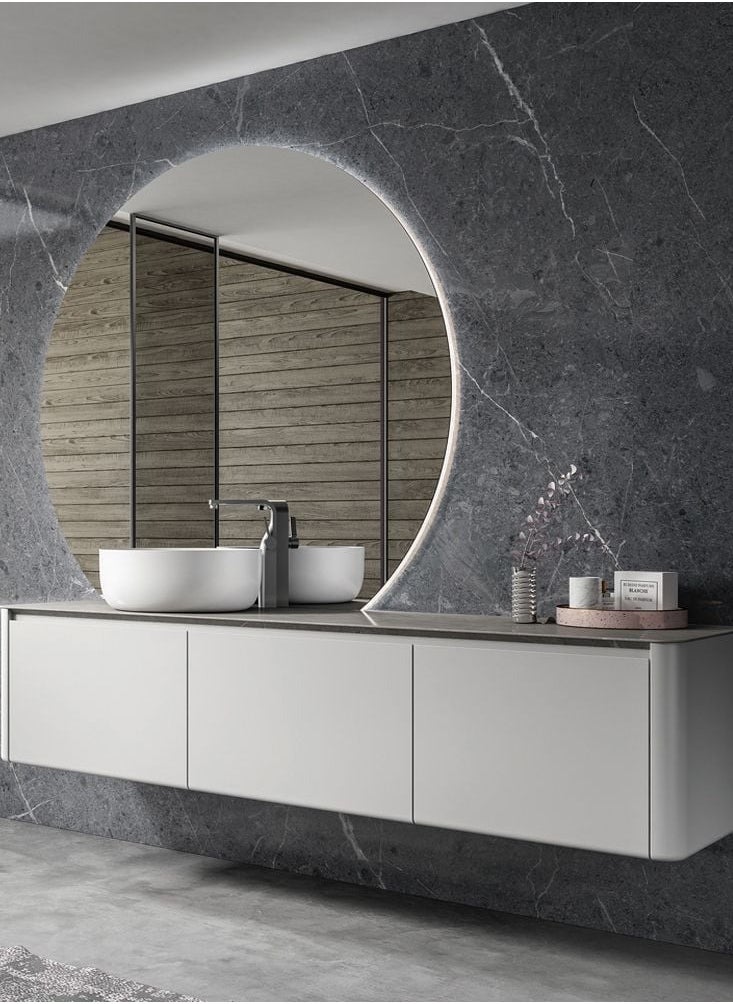 DANUBE HOME - Milano Dahlia Vanity With Led Light Touch Control Ceramic Basin With Mirror Vanity Set With Dressing Table And Cabinets For Bedroom 1792*494*400 (4Cnts/Set) - Image 1