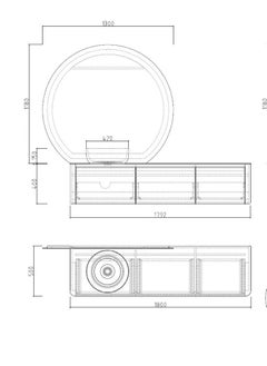 DANUBE HOME Milano Dahlia Vanity With Led Light Touch Control Ceramic Basin With Mirror Vanity Set With Dressing Table And Cabinets For Bedroom 1792*494*400 (4Cnts/Set)  - Image 4