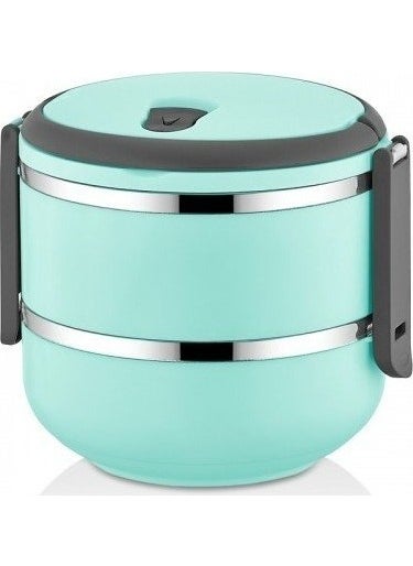 Penguen - Penguin PNG-6001 Stainless Food Thermos 2 Layer Turquoise - Travel Bowl - Image 1