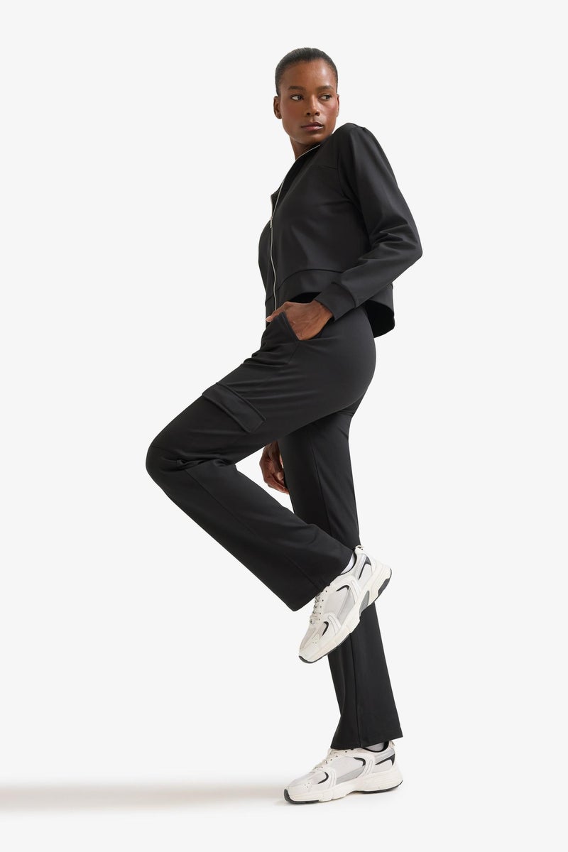 DeFacto Black Woman DeFactoFit Straight Fit Cargo Pants Casual - Image 2
