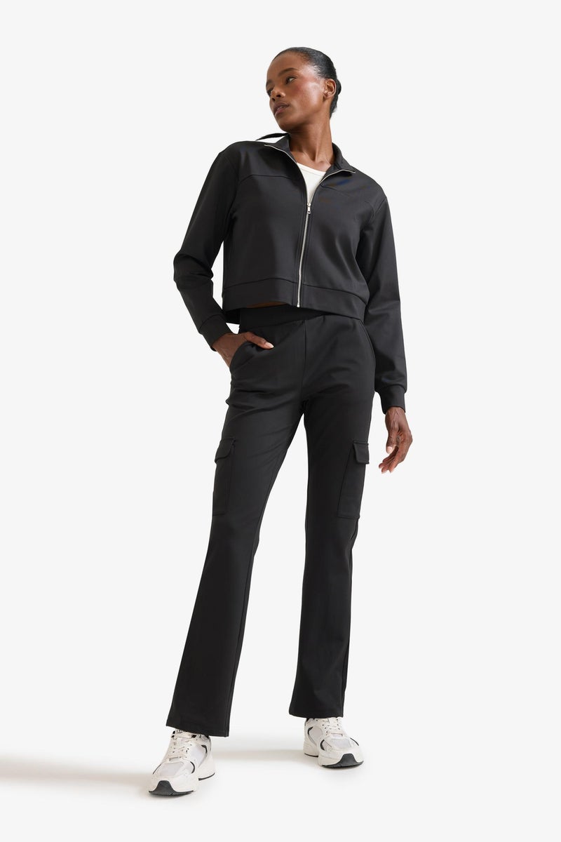 DeFacto Black Woman DeFactoFit Straight Fit Cargo Pants Casual - Image 1