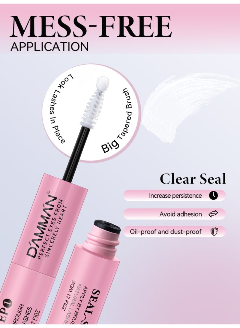 D'AMMA'N DAMMAN Upgraded 2-in-1 Lash Bond and Seal - Super Strong Hold 72 Hours Waterproof Cluster Lash Glue, Premium Dual-Ended False Eyelash Adhesive for DIY Extension - Image 3
