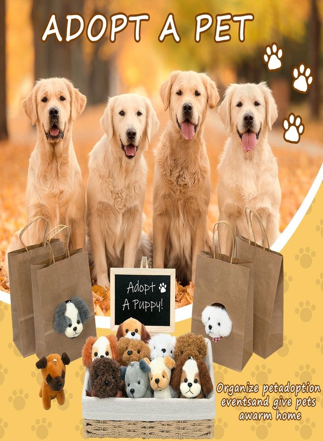 Tldcdte 37Pcs Adopt A Puppy Party Favors Set, 12 Plush Puppy Toys with 12” Rattan Basket,Gift Bags,Fence,Chalkboard,Dog Adoption Birthday Party Supplies,Dog Themed Birthday Party Decorations - Image 5