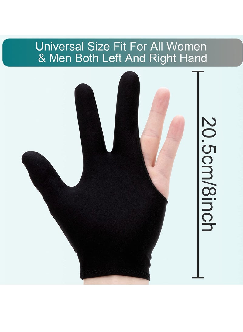 Generic (10PCS）Professional Three-Finger Billiard Gloves For Any Hand Size  - Image 2