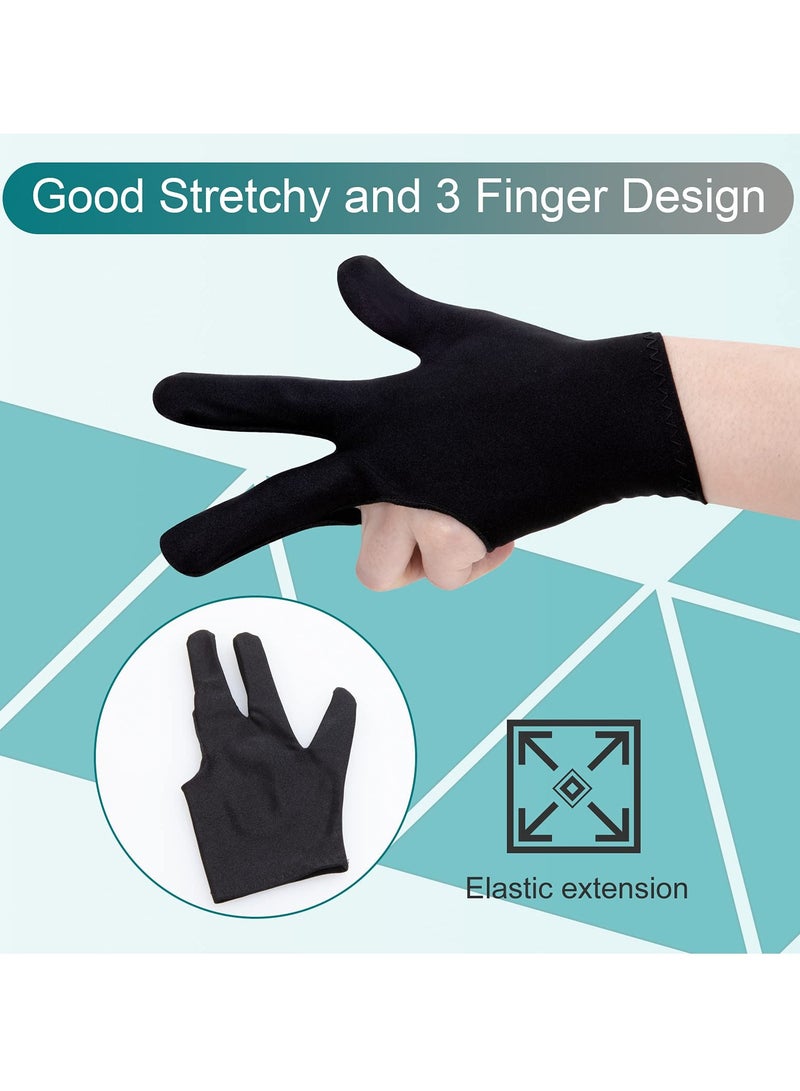 Generic (10PCS）Professional Three-Finger Billiard Gloves For Any Hand Size  - Image 4