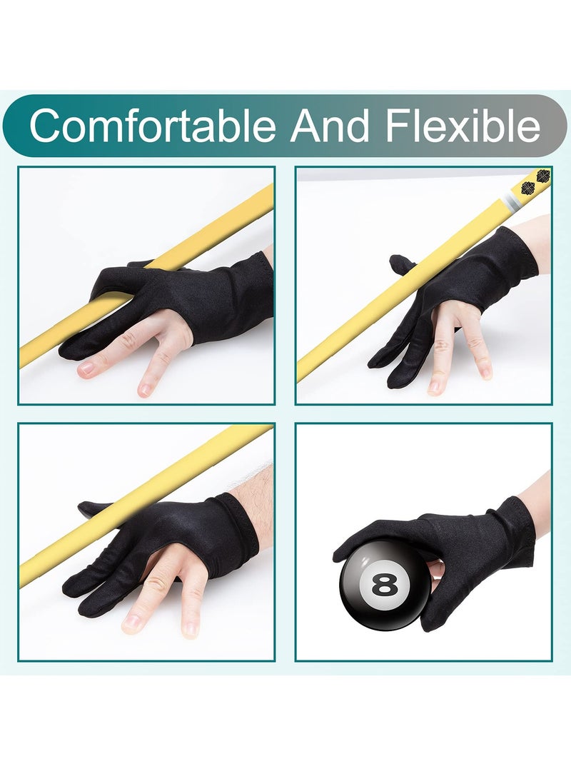 Generic (10PCS）Professional Three-Finger Billiard Gloves For Any Hand Size  - Image 5