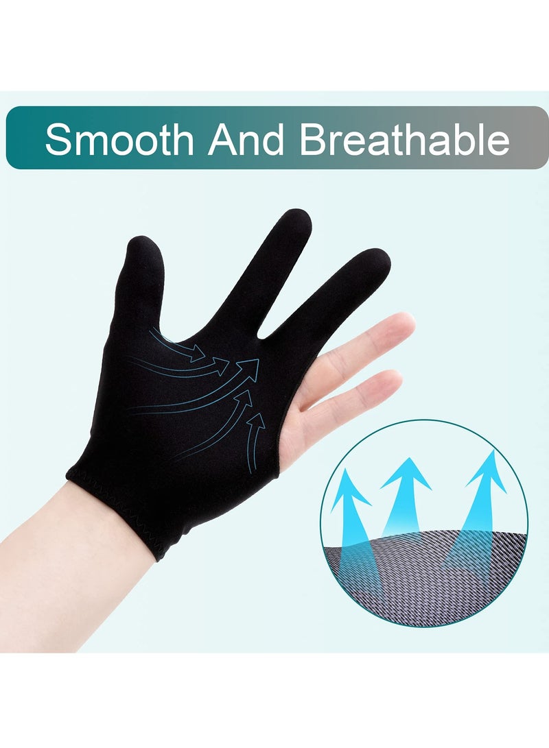 Generic (10PCS）Professional Three-Finger Billiard Gloves For Any Hand Size  - Image 3