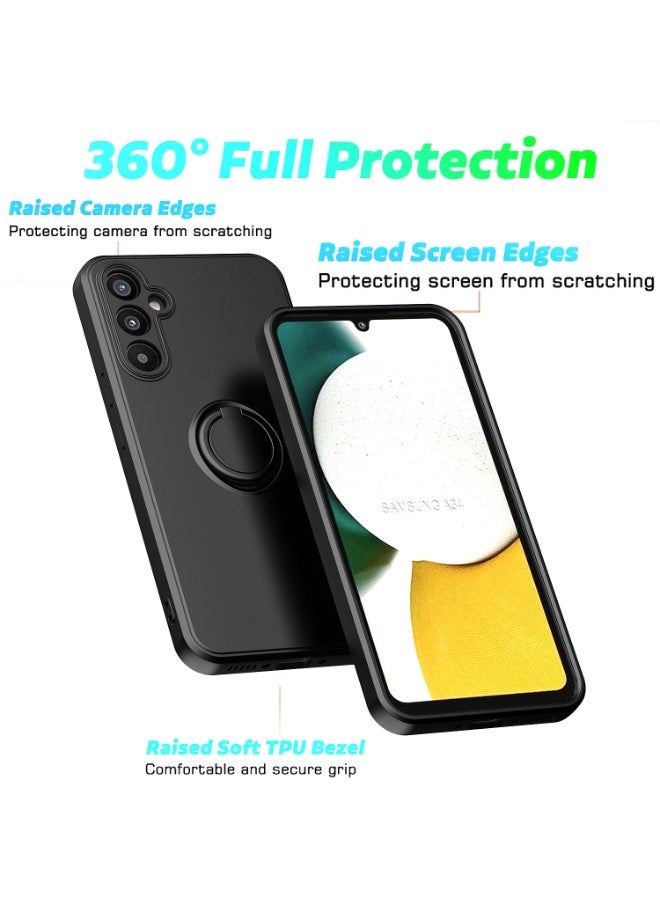 تنطبق على سامسونج جالاكسي A56 5G حالة الهاتف المحمول ، سيليكون السائل مرنة حافة الصفر مقاومة للصدمات دعم عصابة المغناطيس السيارات تنطبق على سامسونج جالاكسي A56 5G حالة الهاتف المحمول الغطاء ، أسود - Image 2