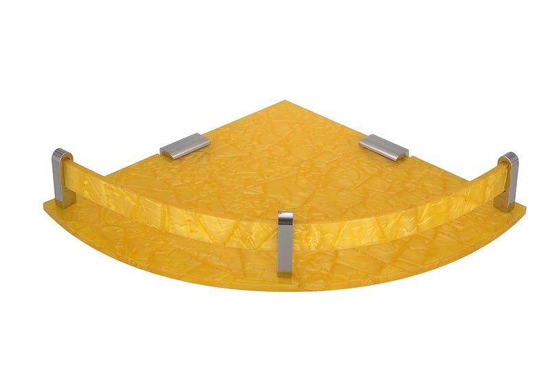 KGDA KGDA Premium Acrylic Wall Corner Shelf Bathroom Shelves and Shelf Bathroom Accessories Color Yellow Size 10 x 10 Inches Pack of 3 Pcs - Image 2