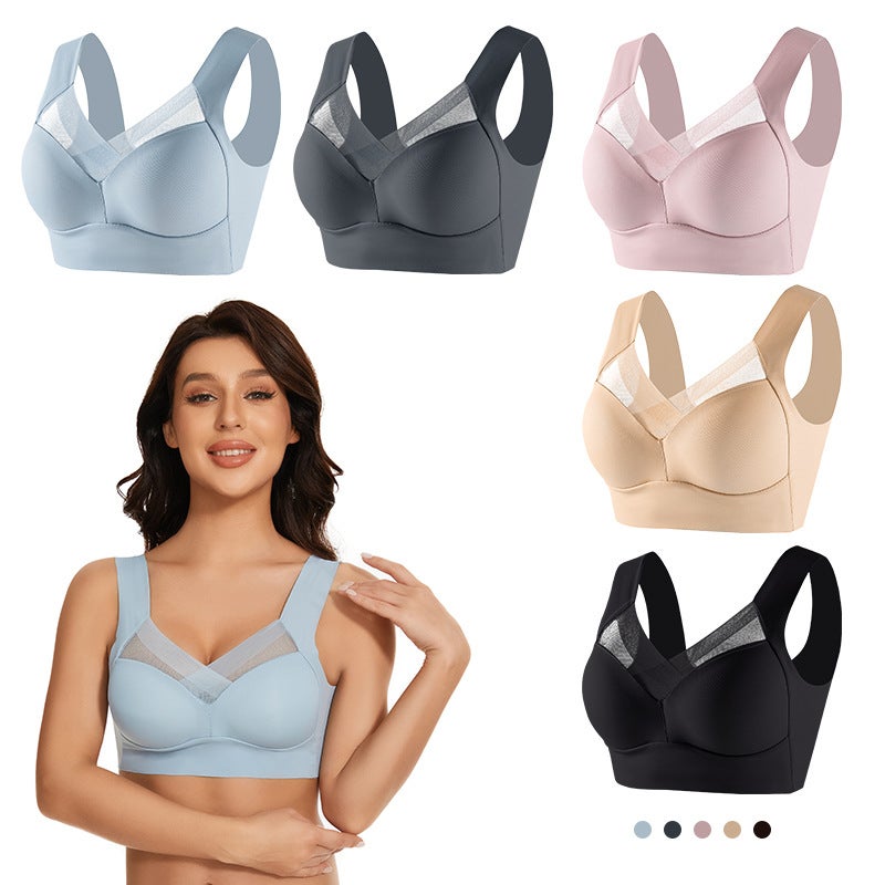 Plus Size Seamless Racerback Sports Bra for Women - Image 1