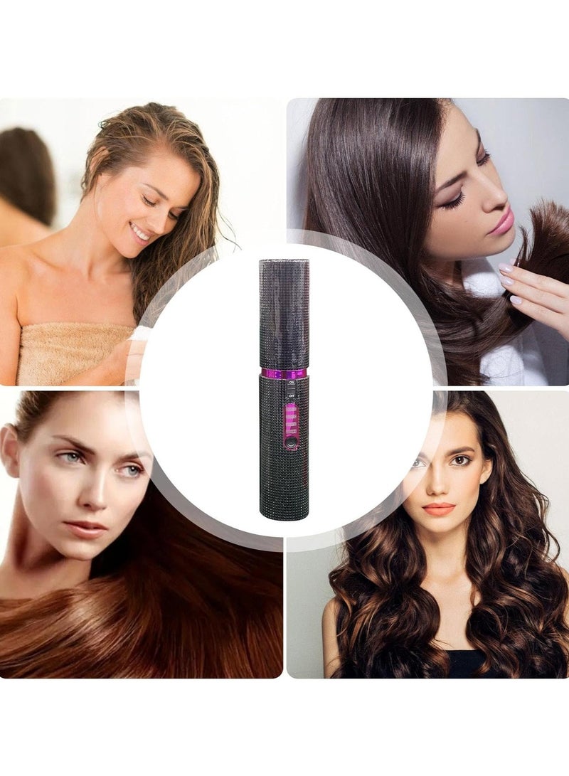 عام مكواة شعر مسطحة محمولة وسلكية - مكواة شعر قابلة للشحن بشاحن USB - مكواة شعر مدمجة للسفر تهدف إلى فرد الشعر. - Image 3