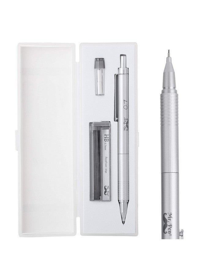 مستر. بين - قلم رصاص ميكانيكي 0.7 مم مع حافظة، أقلام رصاص ميكانيكية 0.7 مم، أقلام رصاص ميكانيكية معدنية 0.7، أقلام رصاص ميكانيكية للرسم، أقلام رصاص ميكانيكية للرسم، أقلام رصاص ميكانيكية فنية - Image 1