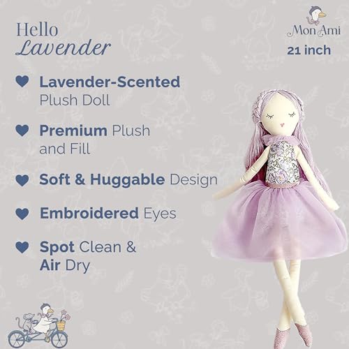 MON AMI Lavender Scented Designer Plush Doll 21 Fun Adorable Stuffed Toy Gift for Kids of All Ages Use as Toy or Room Dcor - Image 5