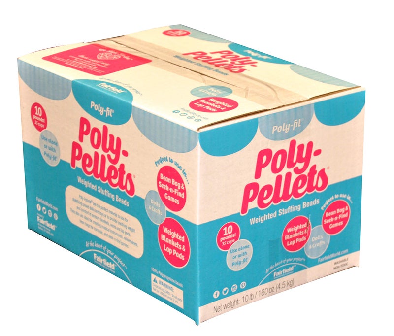 Poly-Fil Fairfield Poly-Fil Poly-Pellets, Premium Polyester Weighted Stuffing Beads, Stuffing for Stuffed Animals, Toys, Bean Bags, Weighted Blankets, and More, 10-Pound Box, White - Image 3