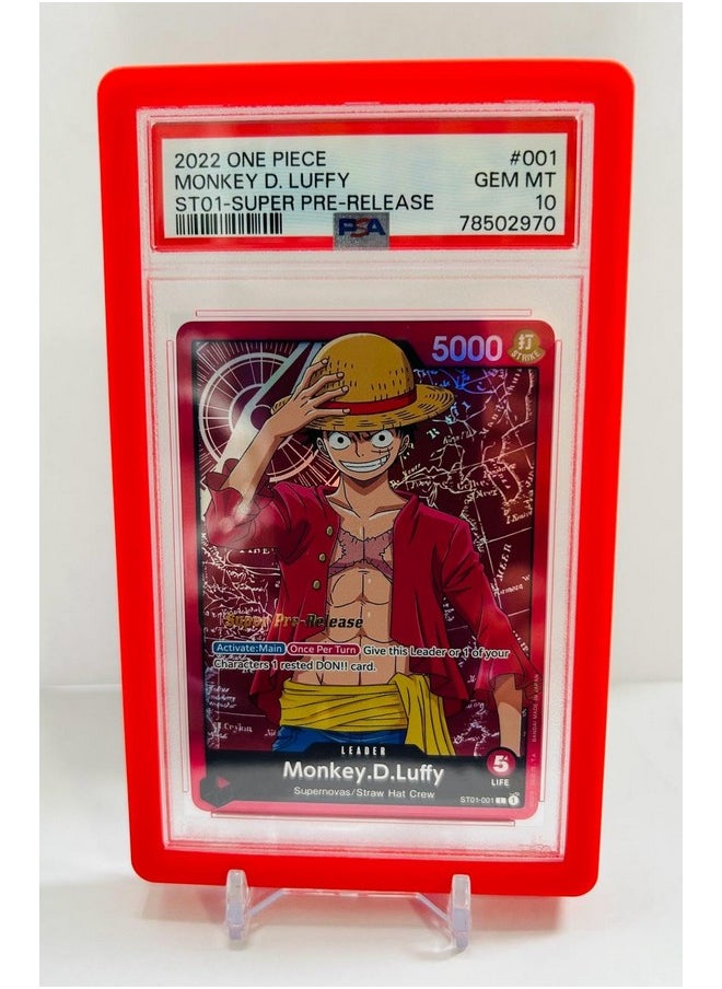 Generic - Psa Graded Card Slab Bumper Guard Protector For Sports Cards And Trading Cards… (Red) - Image 1
