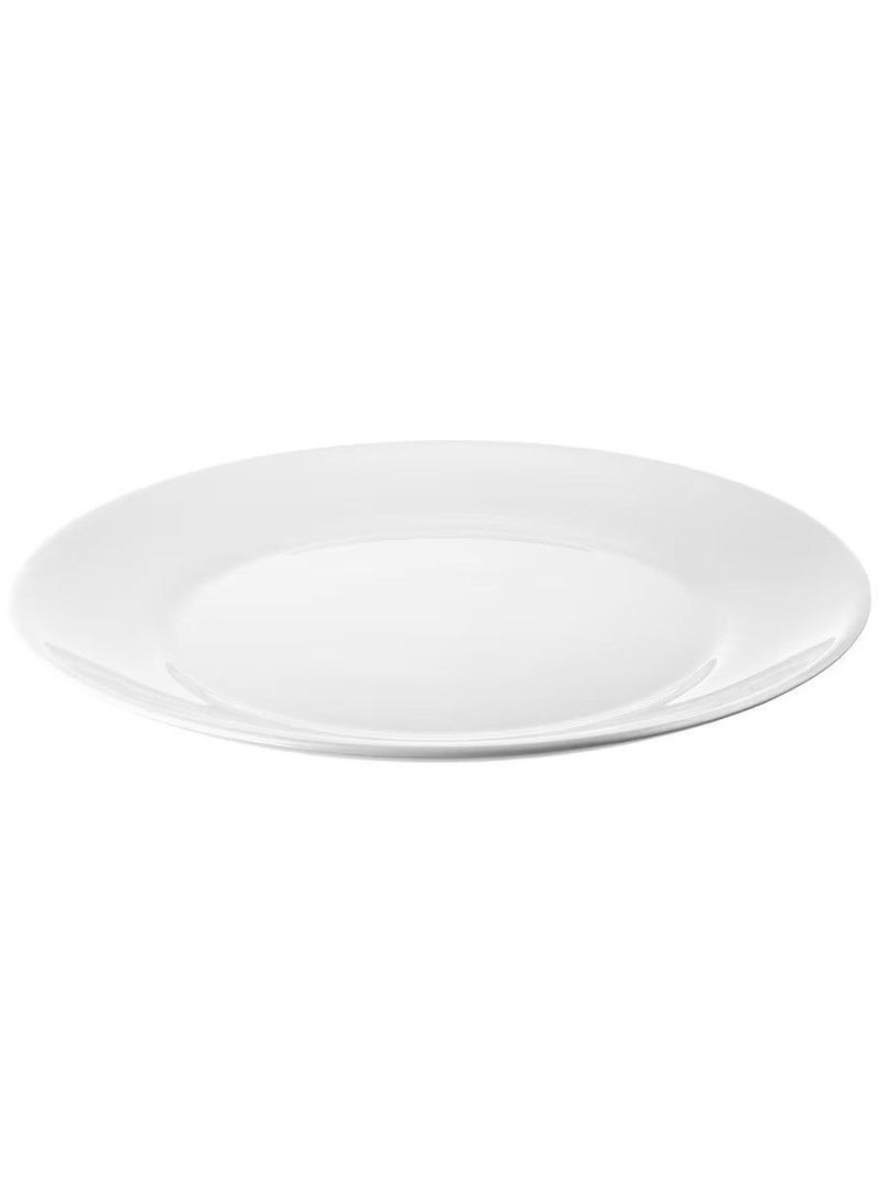 OFTAST - 3 Piece Opal Glass Dinner Set, Includes 1 Dessert Plate, 1 Soup Plate, 1 Flat Plate, Dishwasher and Microwave Safe, White - Image 1