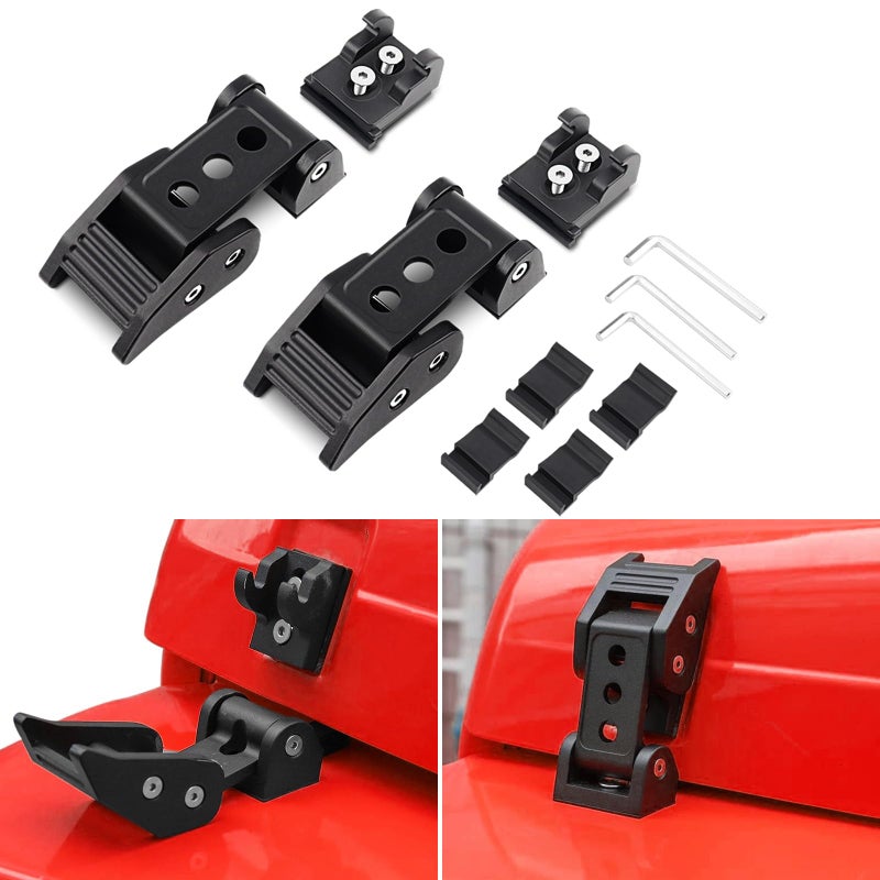 ZAMLIE for Jeep JK Hood Latches 20072018 Aluminum Hood Latches Set Hood Clamp Lock Bonnet Latch Hood Fastener for Jeep Wrangler Bonnet Lock Latch 1 Pair for Jeep Wrangler Hood Latch - Image 2