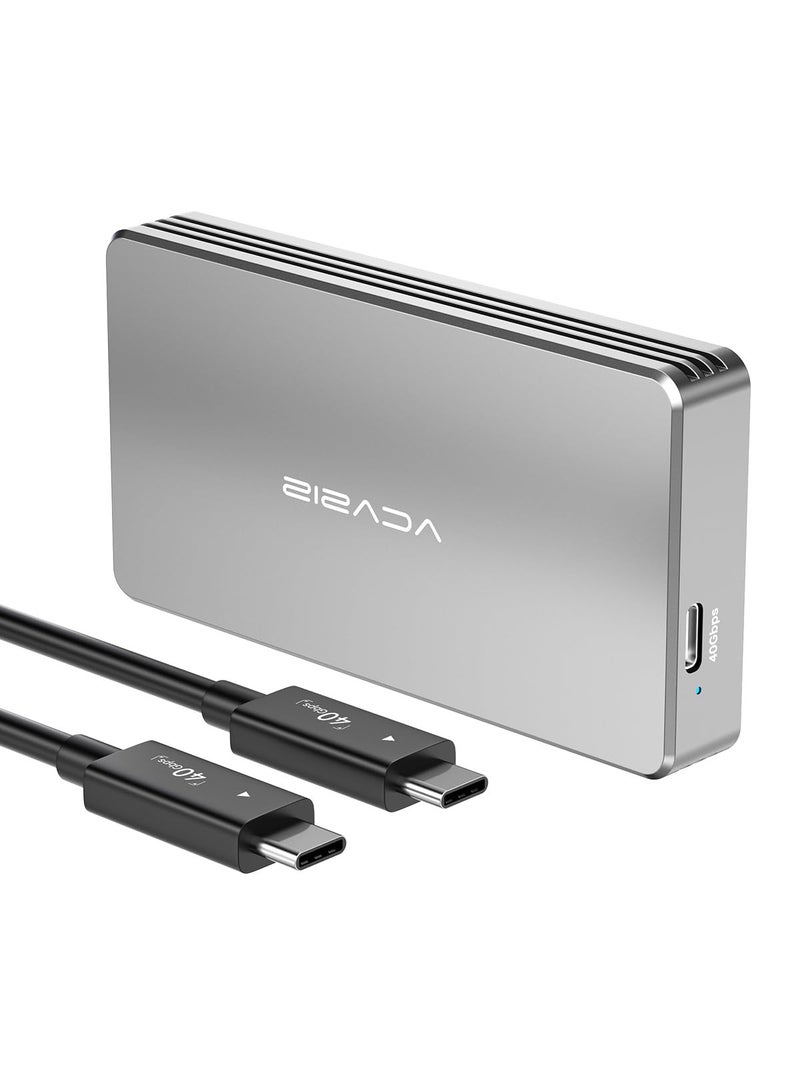 ACASIS 40Gbps M.2 NVMe SSD Enclosure with Aluminum Housing, No Noise M.2 Enclosure Compatible Thunderbolt5/4/3/USB4/3.2/3.1/3.0/2.0,NVMe ssd Enclosure for MacBook Air /Pro Support 2280/2260/2242/2230 - Image 1