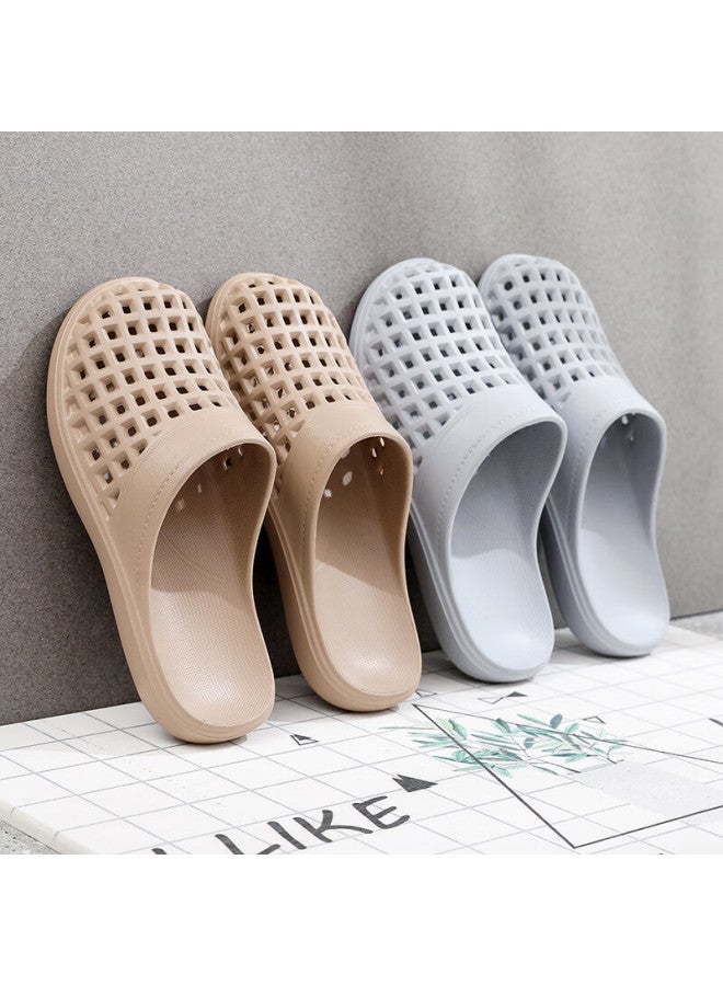 Guoluofei Non-slip Elderly Slippers For Men And Women Summer Bathroom Elderly Cool Slippers Navy Blue Size 44-45
