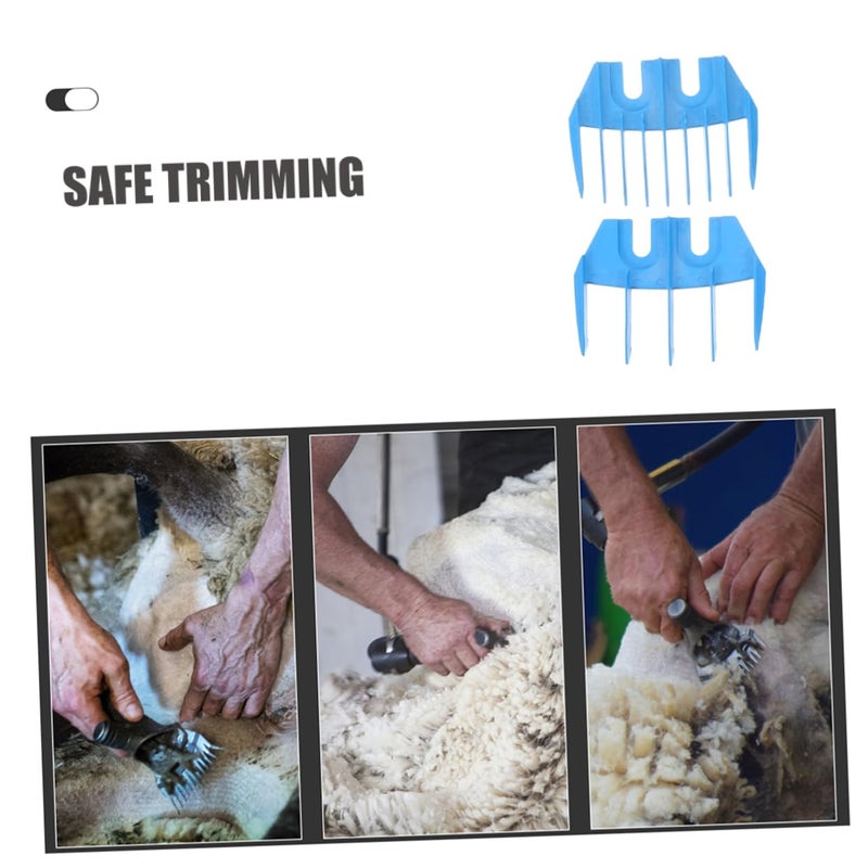 TOYANDONA 2pcs Sheep Shears Guide Attachment Protective Trimmer Guide for Electric Wool Trimming Tooth Covers Easy Maintenance Comfortable Grooming - Image 5