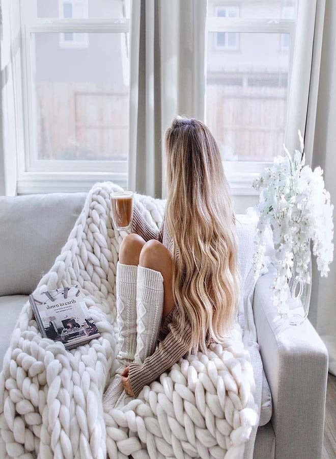 Warm Cable Knit Over Knee Socks for Women - Long Leg Warmers for Winter, Stylish Rhombus Design, Cozy Knitted Wool Stockings, Perfect for Cold Weather - Image 2