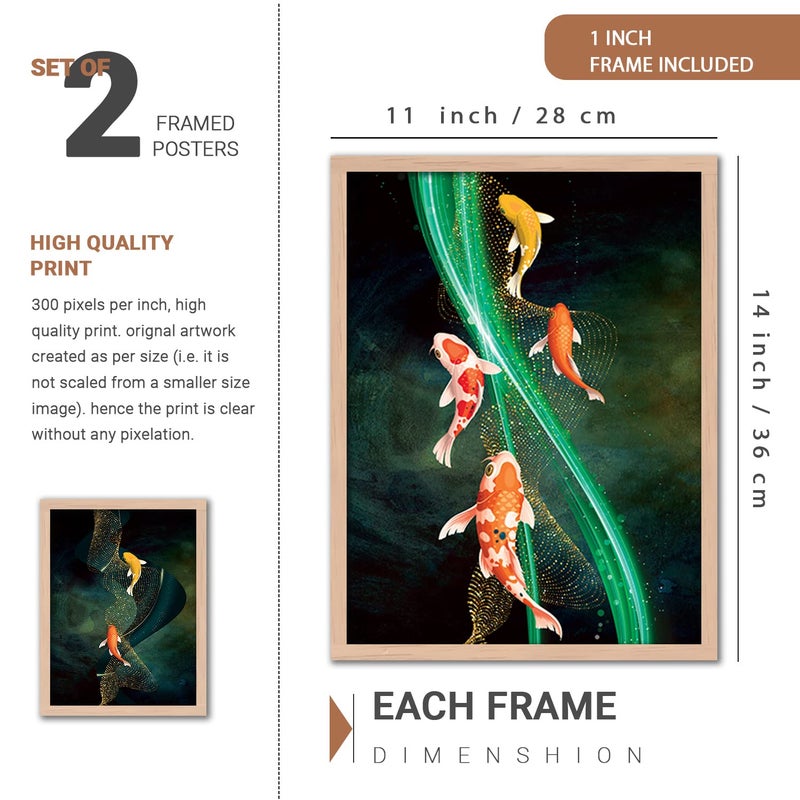 kotart Modern Wall Art Framed Painting for Wall Decoration Wall Paintings for Living Room Bedroom New09 10 x 13 inch Framed Set of 4 - Image 2
