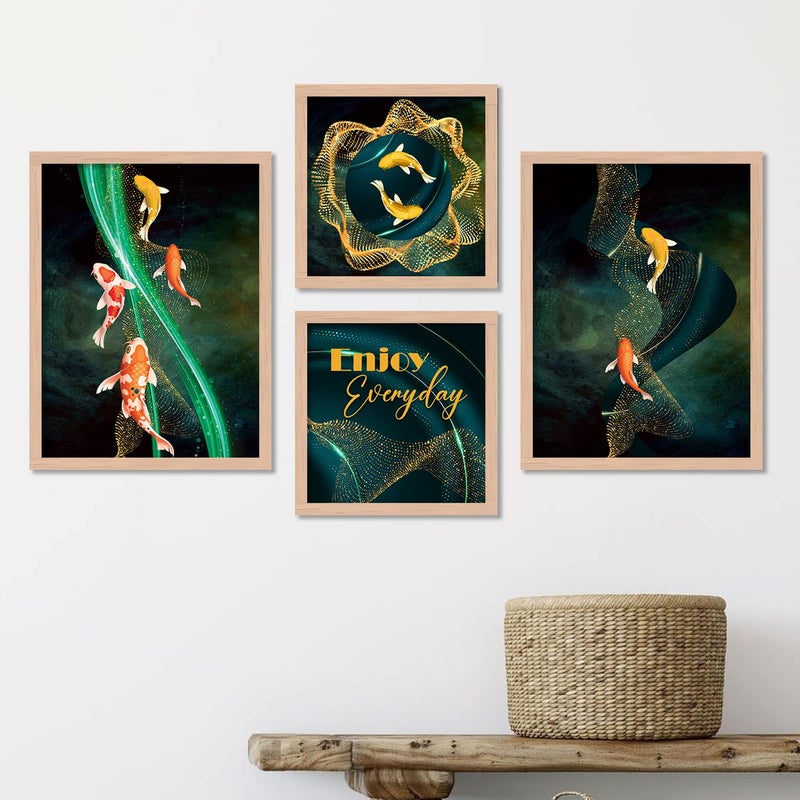 kotart Modern Wall Art Framed Painting for Wall Decoration Wall Paintings for Living Room Bedroom New09 10 x 13 inch Framed Set of 4 - Image 4