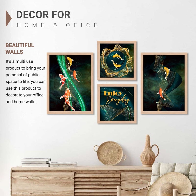 kotart Modern Wall Art Framed Painting for Wall Decoration Wall Paintings for Living Room Bedroom New09 10 x 13 inch Framed Set of 4 - Image 5